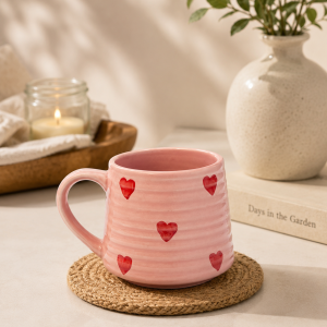 Pink Heart Mug